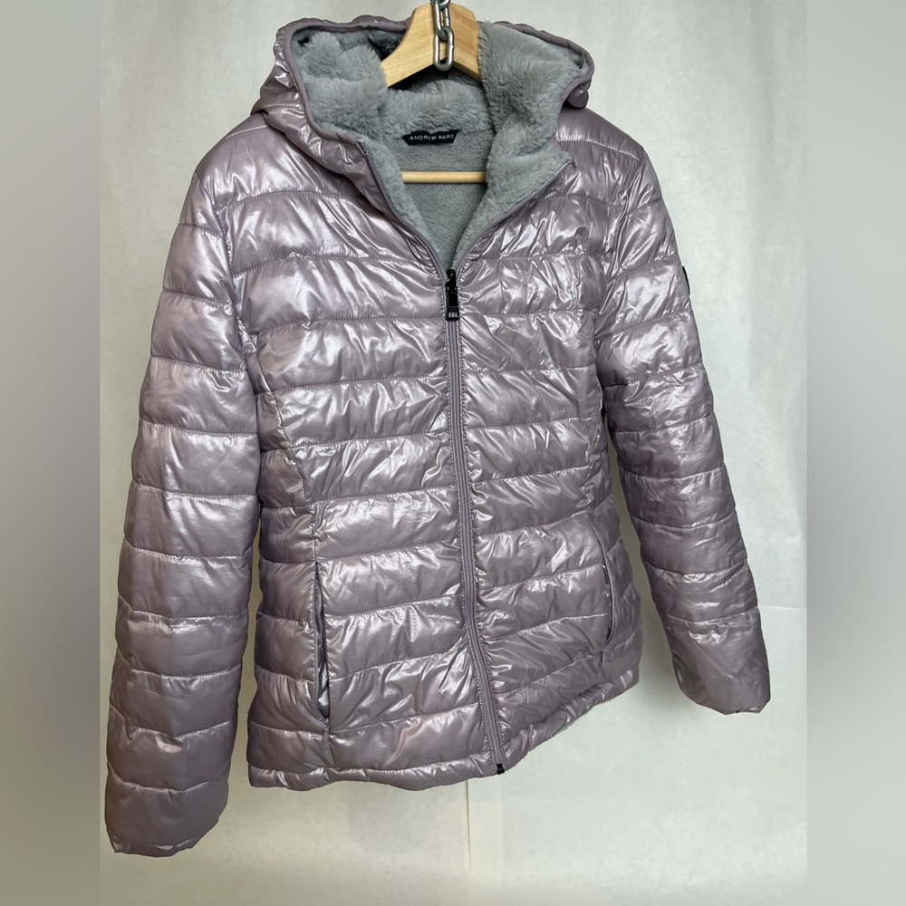 Andrew Marc Women's Shiny Puffer Jacket